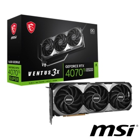 微星 RTX4070Ti SUPER 16G VENTUS 3X OC(2655MHz/31cm/三風扇/註五年)
