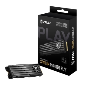 MSI SPATIUM M480 PRO 2TB PLAY PCIe M.2(讀7400M/寫7000M/鋁合散熱片)【五年保】