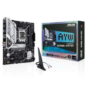 華碩 B760M-AYW WIFI(M-ATX/Realtek 2.5Gb+無線/註冊四年/2DIMM)8相供電