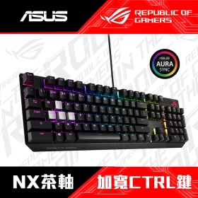 華碩 Rog Strix Scope Nx 機械式鍵盤/有線/Nx軸(茶)/Rgb/鋁合金