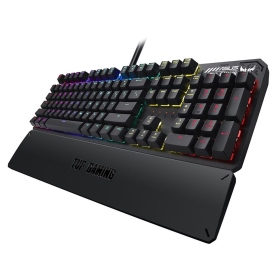 華碩 Tuf Gaming K3 機械式鍵盤/有線/青軸/中文/RGB//磁性腕托/鋁合金框架