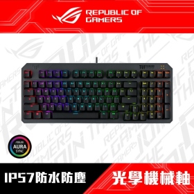 華碩 Tuf Gaming K3 Gen II 機械式鍵盤/有線/光軸（青）/中文/96%配置/吸音棉減震墊