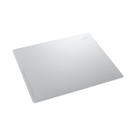 華碩 ROG MOONSTONE ACE L 白 玻璃鼠墊/防衝擊、防刮鋼化玻璃/防滑底座/500 x 400 x 4 mm