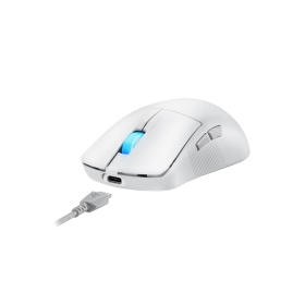 華碩 ROG Harpe Ace Mini 三模電競滑鼠（白）/有線-無線-藍牙/42000Dpi/49g/8000Hz