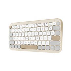 華碩 Marshmallow KW100 無線鍵盤（燕麥棕）/藍牙5.0/剪刀腳按鍵/抗UV塗層