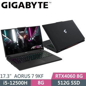 技嘉 9KF-E3TW533SH(黑)(i5-12500H/RTX4060/8G/512G/17吋)