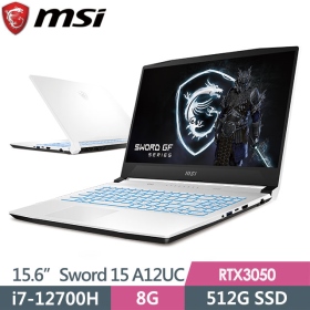 MSI Sword 15 A12UC[014TW] i7-12700H/8G/512G/RTX3050/144Hz(白)