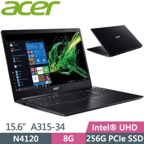 Acer A315-34-C7MF【黑】Celeron N4120/8G/256G SSD/Win 10