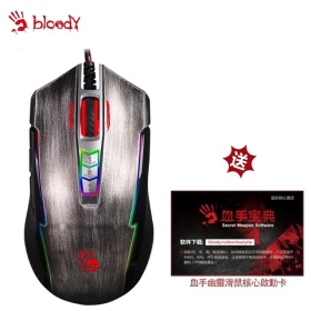 雙飛燕 A4 Bloody P93（未激活）光微動5K RGB彩漫鼠/有線/5000dpi送啟動卡