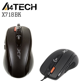 雙飛燕 A4 X-718BK 火力王 光學遊戲滑鼠/有線/3200dpi/含奧斯卡劇本編輯
