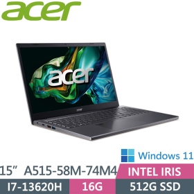 Acer A515-58M-74M4〈灰〉i7-13620H/16G/512G/15吋