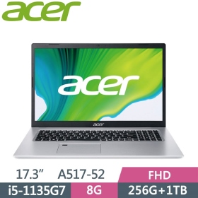 Acer A517-52-56GT〈銀〉i5-1135G7/8G/256G1T/UMA