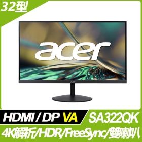 ACER SA322QK(2H1P/4ms/VA/含喇叭/FreeSync/HDR10)