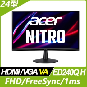 ACER ED240Q H(1A1H/1ms/VA曲面/100Hz/無喇叭/FreeSync Premium)