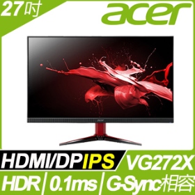 ACER VG272 X(2H1P/1ms/IPS/240Hz/含喇叭/FreeSync/HDR400)G-syn