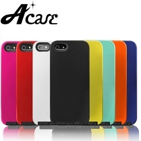 Acase iPhone 5炫彩硬 式雙層保護殼-黑