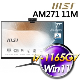 微星 Modern AM271 11M【412TW】27吋/I7-1165G7/16G/1TB SSD/W11/黑