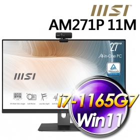 微星 Modern AM271P 11M【605TW】27吋/I7-1165G7/8G/512G/WIN11/黑