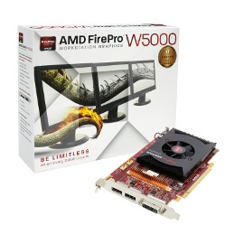 AMD FirePro W5000 (2GB GD5 256bit/SP:512/2螢幕輸出/三年保) 無附轉線