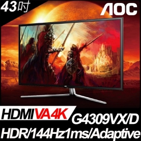 AOC G4309VX/D(2H2P/1ms/VA/144Hz/含喇叭/Adaptive-Sync/HDR1000) HDMI 2.1