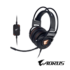 技嘉 AORUS H5 電競耳麥/有線/50mm鈹金屬振膜單體/RGB全彩燈光循環/USB