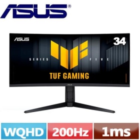 ASUS TUF Gaming VG34WQL5A〈2H2P/VA曲面/含喇叭/HDR400/可升降
