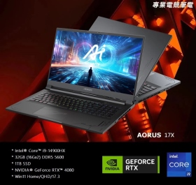 技嘉 AXG-64TW664SH(黑)(i9-14900HX/RTX4080/32G/1T/17吋)