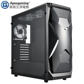 Apexgaming X魔幻 X1 顯卡長43.2/U高17.2/玻璃透側/E-ATX 送12cm定色RGB風扇*3