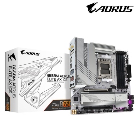 技嘉 B650M AORUS ELITE AX ICE(M-ATX冰魄白/Realtek 2.5G+無線/五年)12+2+2相