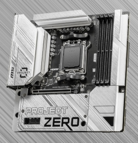 微星 B650M PROJECT ZERO 背插(M-ATX/Realtek2.5G+無線/五年)10+2+1相