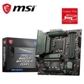 微星 B660M BAZOOKA DDR4(M-ATX/1H1P/Realtek 2.5Gb)1211相電源