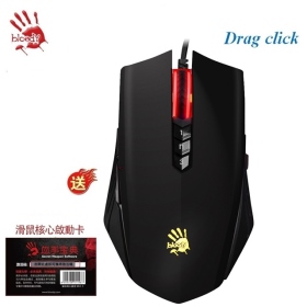 雙飛燕 A4 Bloody A70（未激活）光微動遊戲鼠/有線/4000dpi/8個程式設計鍵送啟動卡