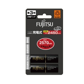 Fujitsu3號低自放充電電池2450mAh AA(2入)