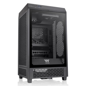 曜越 The Tower 200 黑 顯卡長38/CPU高20/全景直立式/玻璃透側/ITX