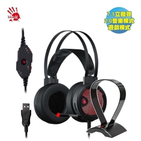 雙飛燕 Bloody M620T 電競耳麥/有線/虛擬7.1/2.0/降噪麥克風/Rgb/送耳機展架