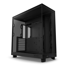 NZXT H6 Flow 黑 顯卡長36.5/CPU高16.3/全景玻璃/傾斜前風扇/ATX(H61FB-01)