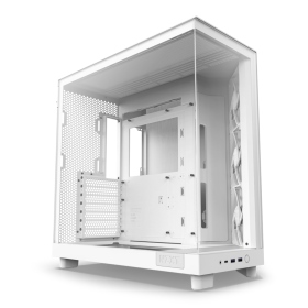 NZXT H6 Flow 白 顯卡長36.5/CPU高16.3/全景玻璃/傾斜前風扇/ATX(H61FW-01)