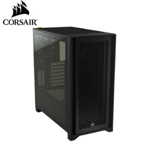 海盜船 4000D Airflow 黑 顯卡長37/CPU高17/玻璃透側/E-ATX(9011200-WW)
