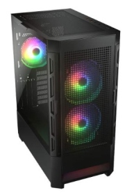 COUGAR Duoface RGB 黑 卡33/U高19/雙面板/Logo燈效/玻璃透側/E-
