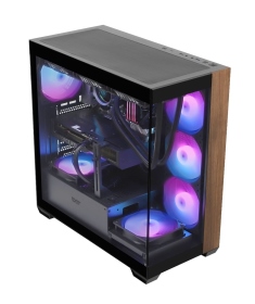 darkFlash DS900 木紋版 黑 顯卡長42.5/U高17/全景玻璃透側/ARGB風扇*4/ATX