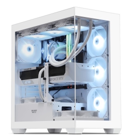 darkFlash DS900 白 顯卡長42.5/U高17/全景玻璃透側/ARGB風扇*4/