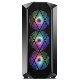 松聖 DUKE D-01 電腦機殼 CPU高16.5/顯卡長32/玻璃側板/鐵網面板/顯卡垂直安裝/ATX