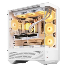 darkFlash DY460 白 顯卡長40/CPU高18.5/Type-c/全景玻璃/支援背插/ATX