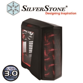 銀欣 PM01 消光黑 顯卡長41/CPU高18/14cm 風扇*4/紅光/透側/ATX(