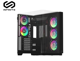 INFINITE ROUND R8 BLACK(E-ATX/卡38CM/U高16.5CM/曲面鋼化玻璃/