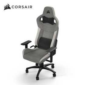 海盜船 CORSAIR T3-RUSH V2 灰白【布質款】賽車風格設計/4D/鋼製框架/90-160°傾斜度/止滑輪(CF-9010058-WW)