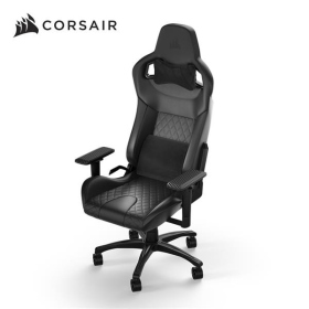 海盜船 CORSAIR T1-Race V2 電競椅 黑【皮革款】賽車風格設計/4D/鋼製框架/90-160°傾斜度(CF-9010059-WW)