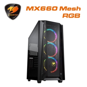 COUGAR MX660 Mesh RGB 顯卡長41/CPU高16.5/玻璃透側/E-ATX