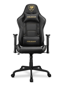 【COUGAR 美洲獅】Armor ELITE Royal 電競椅/2D可調扶手/中型/160度椅背調整/全鋼製骨架/黑金線