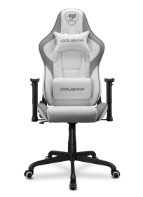 【COUGAR 美洲獅】Armor ELITE White 電競椅/2D可調扶手/中型/160度椅背調整/全鋼製骨架/白